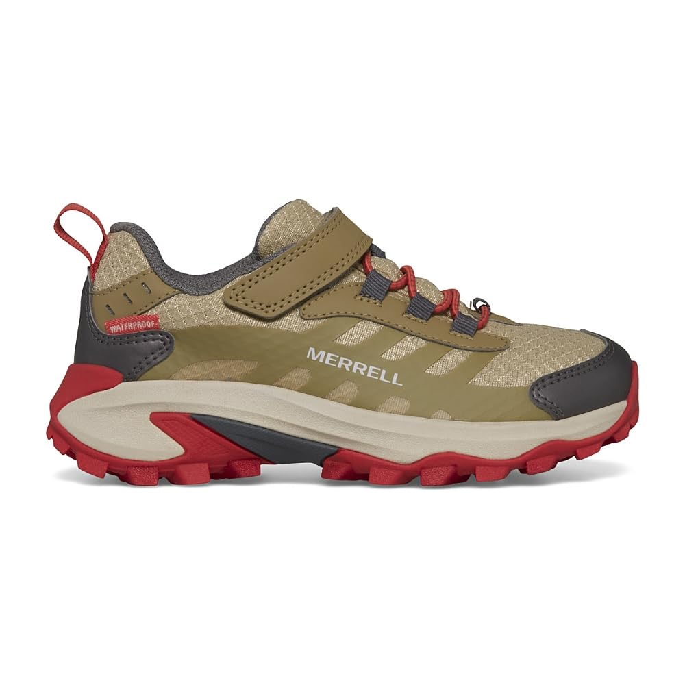 Merrell Moab Speed 2 Low Alternative Closure Waterproof Hiking Shoe, Coyote, 5 US Unisex Big Kid