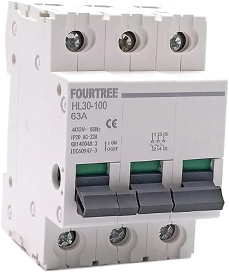 1Pcs Main Switch HL30 Isolating Circuit Breaker Household Function Disconnector Isolator 3P 32A 63A 100A(80a)