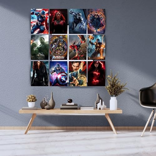 Image of Posters Inc Posters Set of 12 | A4 Size 300 GSM Paper Wall Posters with Glue Dots | Wall Decor for Bedroom, Living Room, Home Decoration Items, Gifts for Men, Boys & Friends