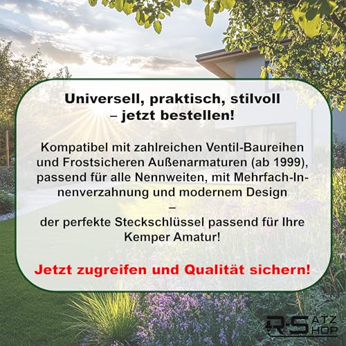 R-Satz Shop Steckschlüssel passend für Kemper Außenwandventil Ersatzteil Zapfhahn Frosti Außenarmatur Frosti-Plus-Ventil Auswahl aus 7 Farben (Pink)