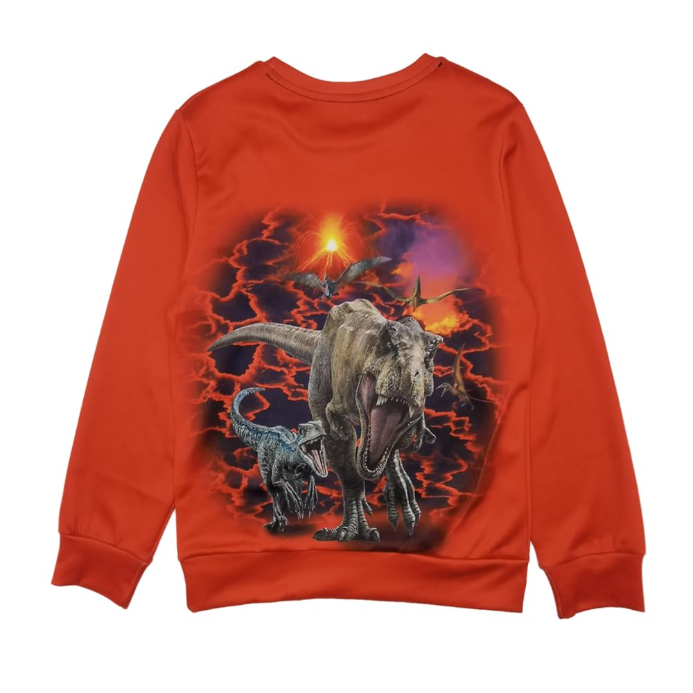 Camisetas de manga larga con estampado 3D de dinosaurios para niños y niñas de 4 a 14 años