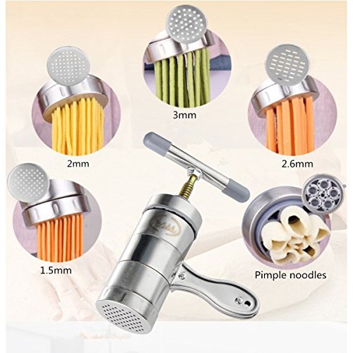 GGGarden Noodle Maker Manual Press Machine Pasta Spaghetti Fruit Juicer Stainless Steel - 5