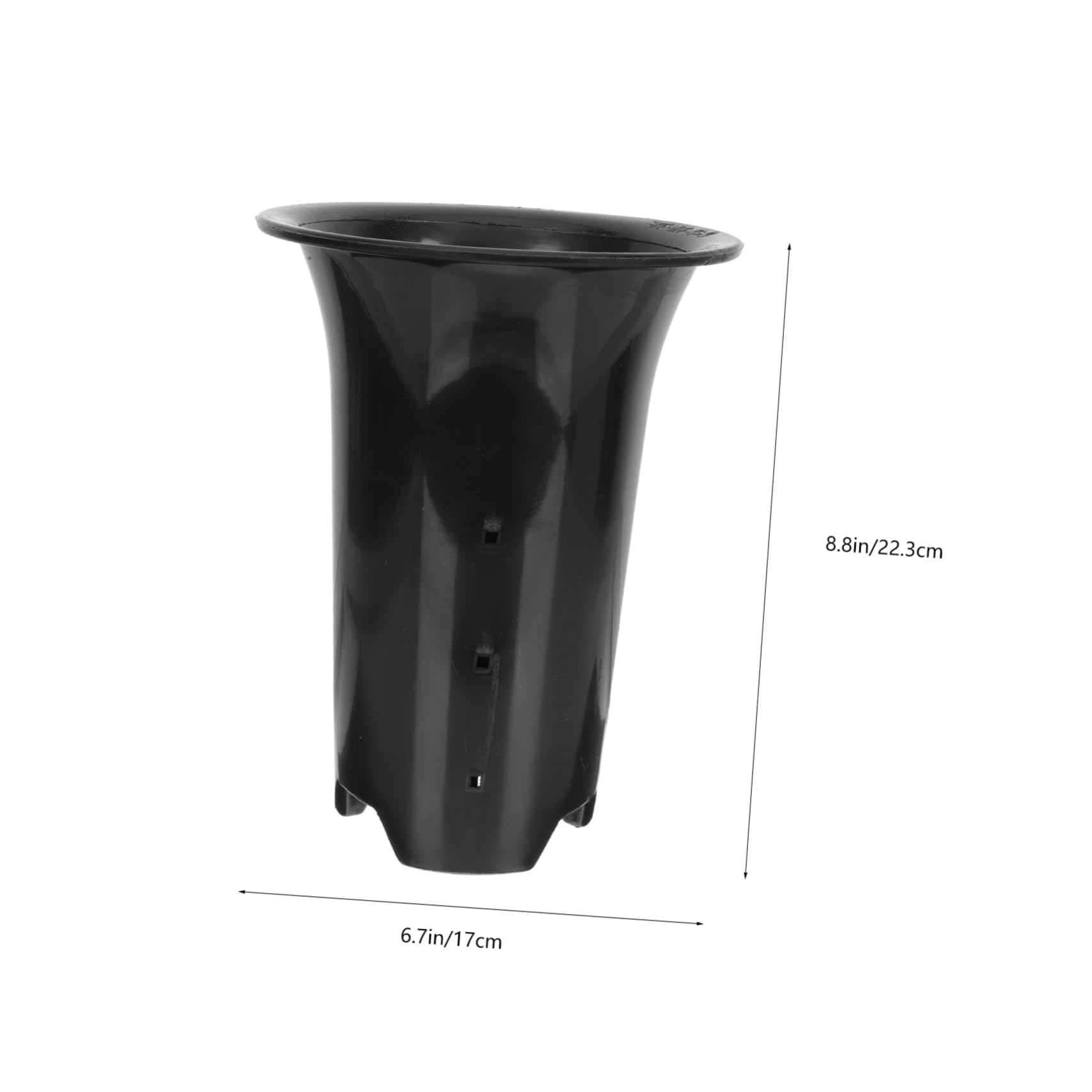 BESTonZON Pots pour Orchidées Lot de 10 en Plastique Noir Contrôle des Racines, Surface Simple, Solide et Résistant, pour Jardin et Plantes D'intérieur