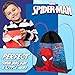 Disney Kids Drawstring Bags - Swimming Bag, School PE Bag (Red/Blue Spiderman)
