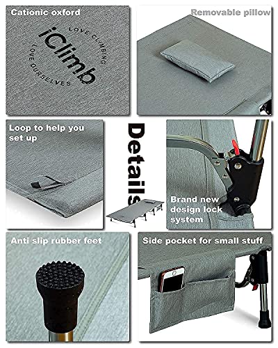 Iclimb 1 Backpacking Table And 1 Backpacking Cot Bundle, Ultralight And Compact For Single Adult Camping Hiking Backpacking #TOP5