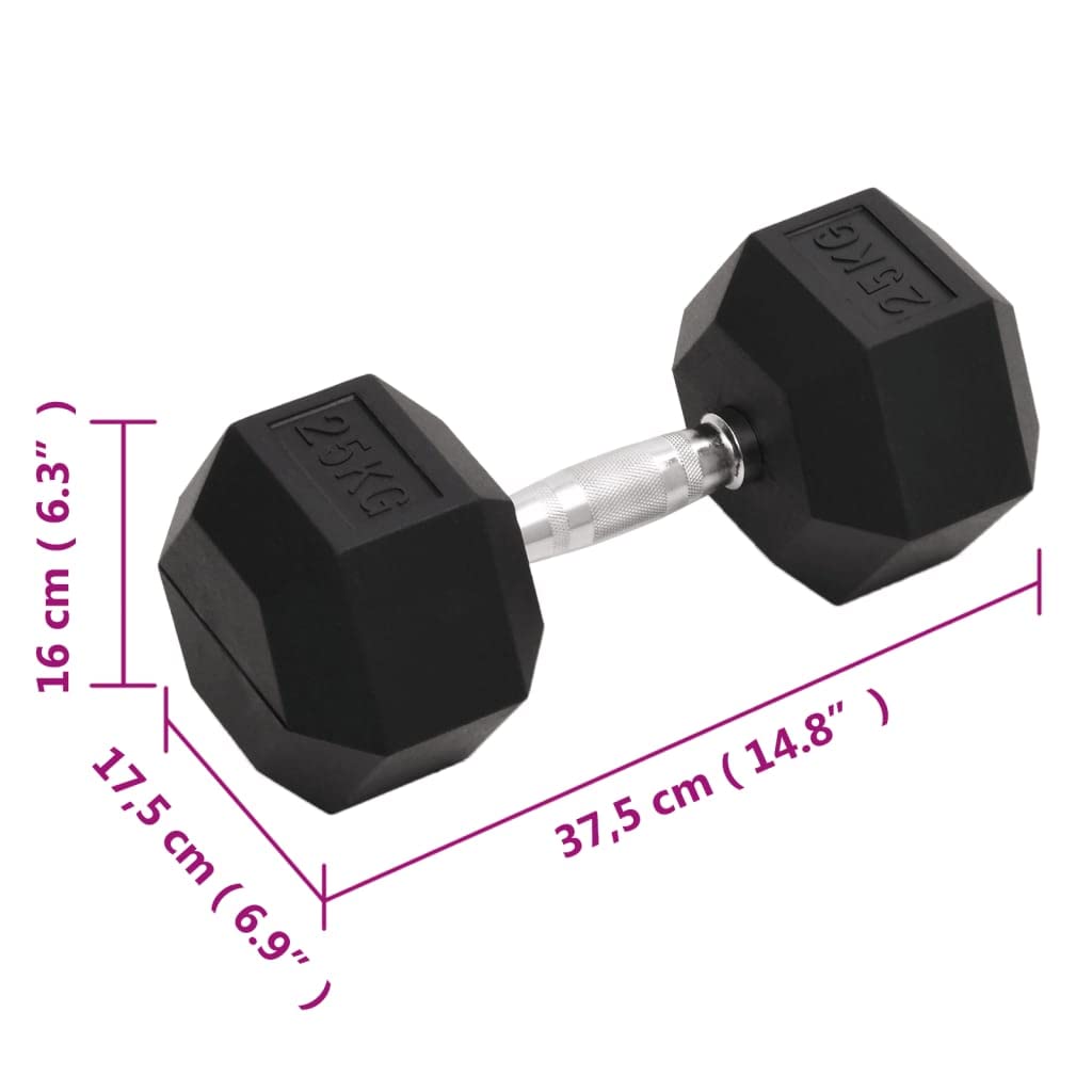Kurzhantel Set 8 kg, 2 x 4 kg Hanteln mit Gummibeschichtung, Hexagon Design, Krafttraining Hantelset für Fitness, Hanteln für Home Gym Schwarz