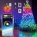 Produktbild CaCaCook Led Lichterketten, 20m 200LED Weihnachtsbaumbeleuchtung Dekorativ, Bluetooth Programmierbare Smartbirne App-gesteuerte IP65 LED-Lichtbänder Programmierbare Smartbirnen für Innen und Außen