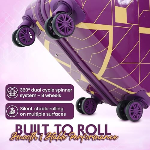 Image of AMERICAN TRAVELLER Spider Trolley Bags Single Medium | 360 Rotatable Wheels | Large Polycarbonate Hardshell, Lightweight Expandable, 360 Rotatable Wheels, TSA Type Lock