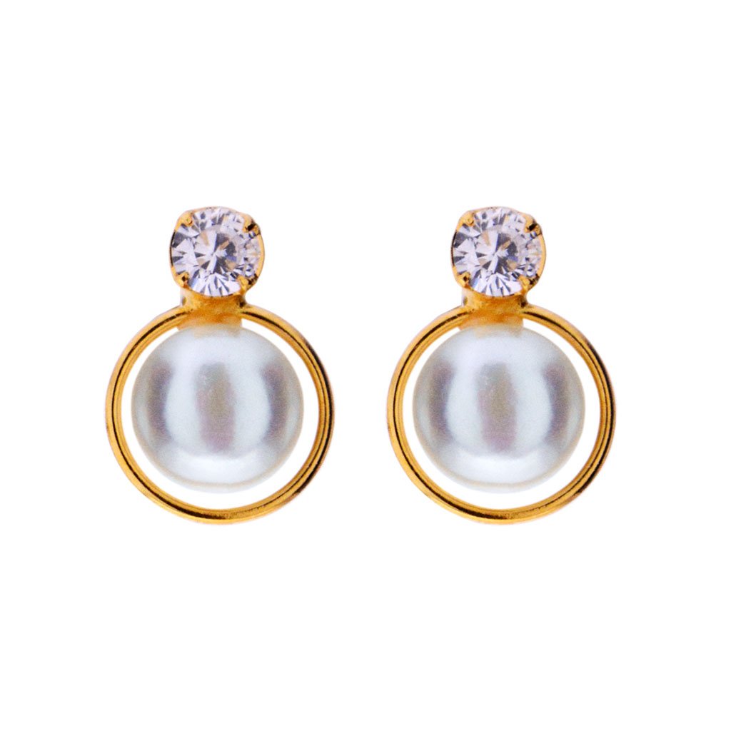 Sri Jagdamba Pearls Dealer Lilly Cz Pearl Earrings For Women and Girls | AA Freshwater Pearls | Ideal Gift for Women & Girls | Latest & Stylish Earrings (B073WX1XLZ) Amazon Price History, Amazon Price Tracker