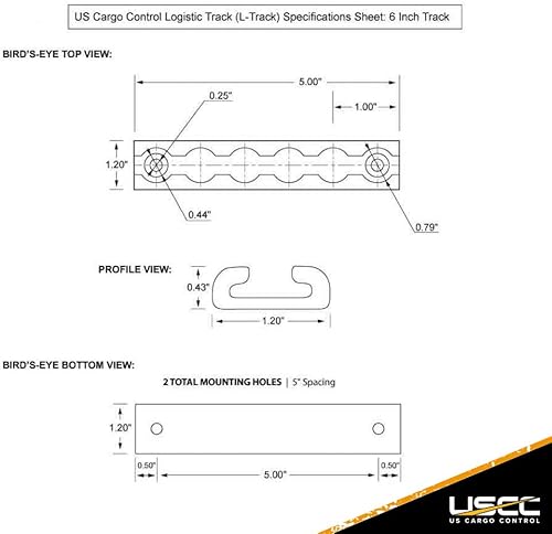 Miniatura 9 de US Cargo Control Riel en L negro de 6 pulgadas (paquete de 4), riel en L de aluminio anodizado negro, riel de amarre para remolques cerrados,