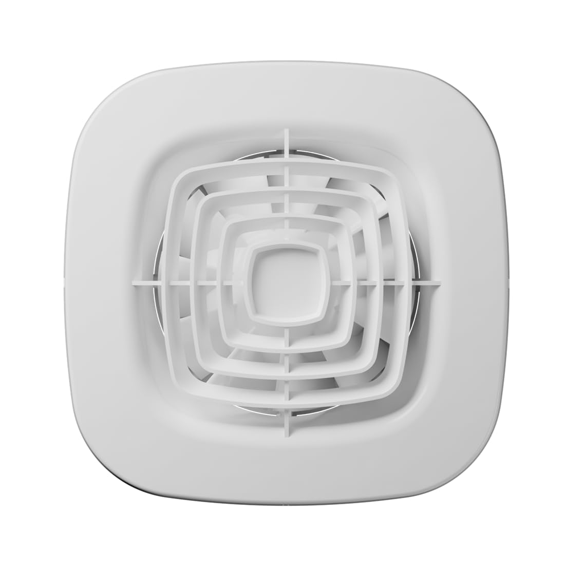 Vlano Abluftlüfter LENIS 100 Standard mit kurzem Flansch, Rückschlagventil, 100 mm, weiß, IP 45, 95 m³/h, Wandlüfter, Deckenventilator, kugelgelagert, sparsam 8,5 W