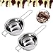 Pentola a Doppia Caldaia in Acciaio Inox,2 Pcs Chocolate Melting Pot,Doppio Inserto Caldaia,Doppio Ugello,Maniglia Resistente Al Calore,Fondo Piatto,Per Sciogliere Il Formaggio Al Burro di Cioccolato