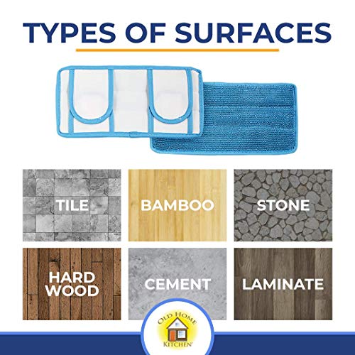 Microfiber Reusable Mop Pad | Durable Machine Washable Mop Pads | Reusable Floor Mop Pad | Swiffer Compatible Dry Mop Pads (4 Pack) #TOP3