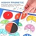 Magnetic Fraction Educational Puzzle, 120 Pcs Magnetic Fraction Puzzle for Kids, Magnetic Fraction Tiles & Fraction Circles, Fractions Manipulatives Learning Games for Elementary School