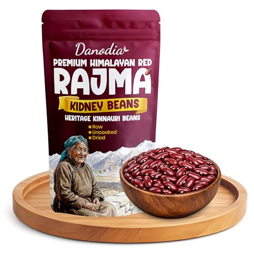 Danodia Foods Himalayan Red Rajma Beans, Whole Dried, 2 lb Pack, US Pantry