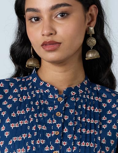 Image of Amazon Brand - Myx Women Cotton Printed A-line Short Kurti (Available in Plus Sizes)