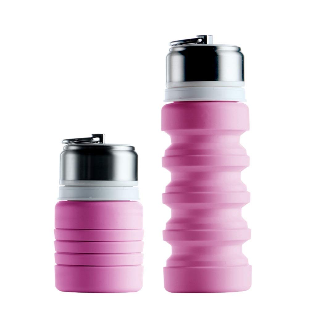 Faltbare Wasserflasche, 400ml Klein Und Handlich BPA-frei Einstellbar (4 Farben)