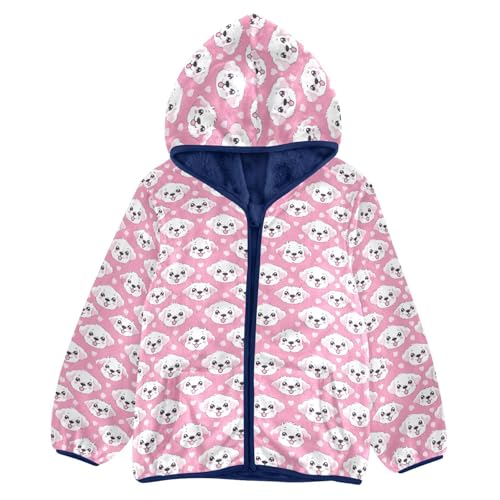 Cute Dog Puppy Boys Fleece Coat,Children's Zip-Up Hoodie Jacket,Baby Warm Fashion Outerwear 3-10T,A113472