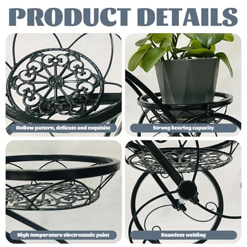 Support de pot de fleurs décoratif robuste fer forgé de haute qualité - 5