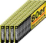 kraftmax 80er Pack Micro AAA 1,5V Alkaline Batterie - Xtreme Industrial Longlife Performance - Hochleistungs- Batterien für maximale Leistung - Neuste Version