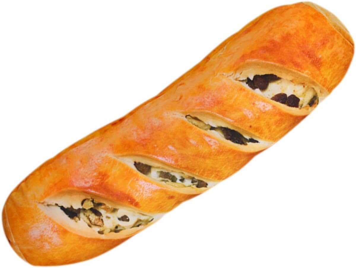 Simulation Bread Pillow Cute Stuffed Lumbar Cushion for Sofa Bedroom Decor Soft Material Comfortable Practical Unique Bread Shape Design