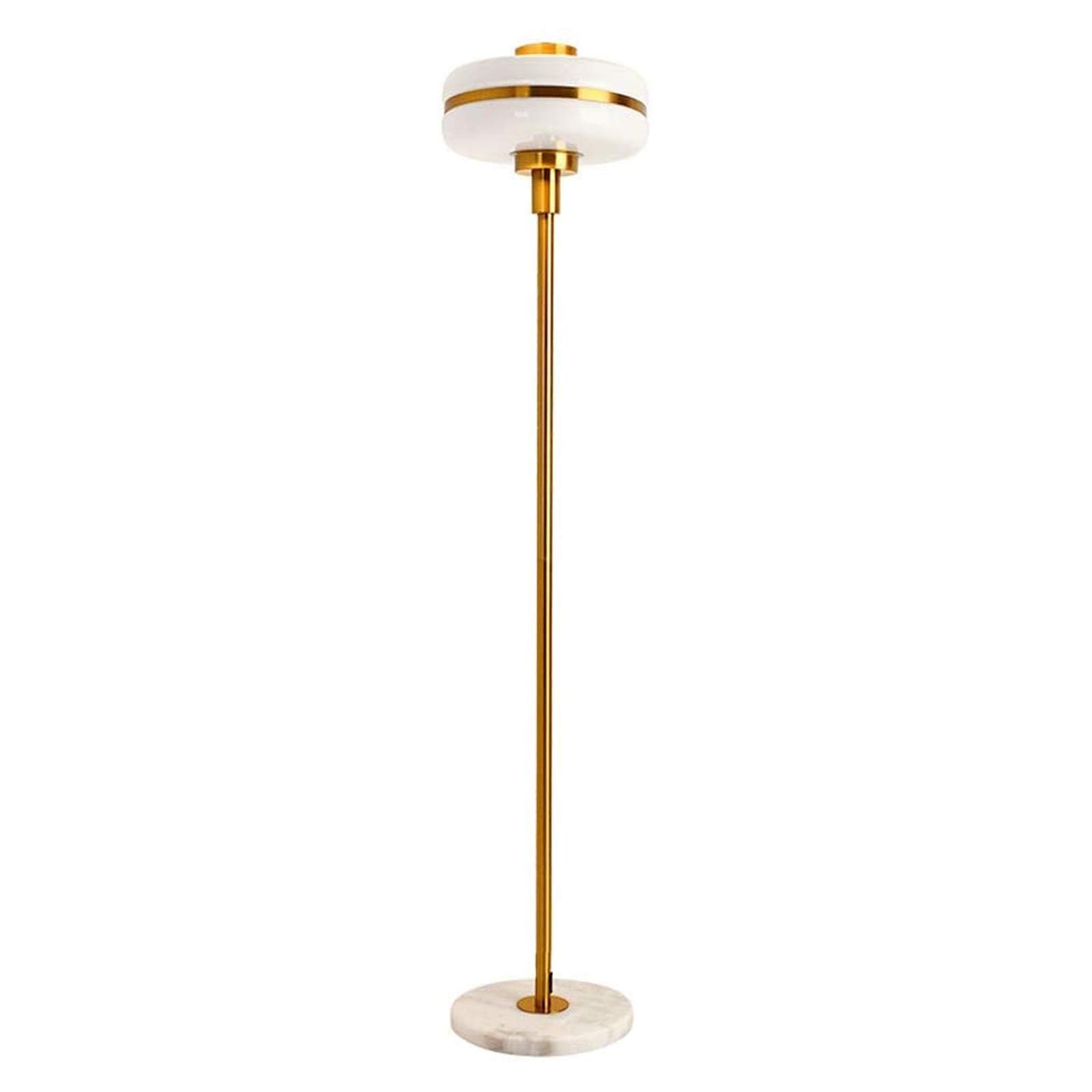 HASMI Piantana Lampada da Terra 59,1 "Lampada da Terra a LED in Metallo Contemporaneo for camere da Letto, Soggiorno, Ufficio, Lettura, Oro Lampada da Terra
