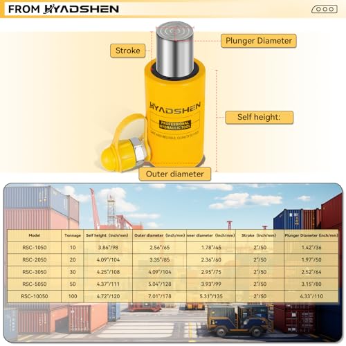 image for HYADSHEN 30 ton Hydraulic Cylinder Jack Sets Porta Power Ram Jack Kit 