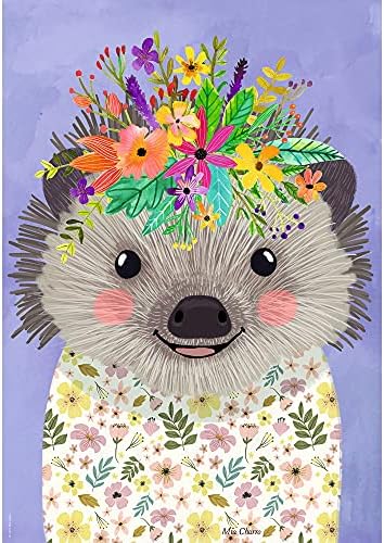 Heye Funny Hedgehog, Floral Friends 500 Teile Puzzle, Silver image 4
