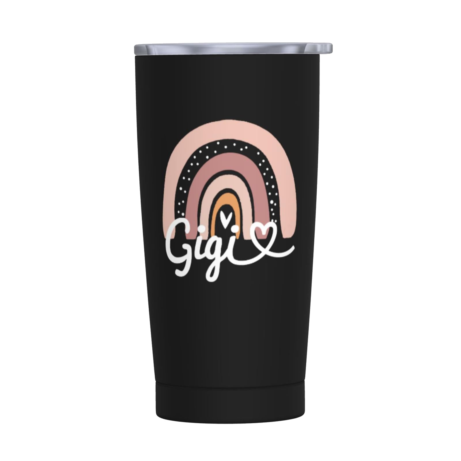 Yipaidel 20oz Rainbow Insulated Tumbler with Lid - Vacuum Coffee Mug for Hot & Cold Drinks, Leakproof Travel Cup - Gift for Women, Mom, Grandma, Birthday, Mothers Day, Christmas