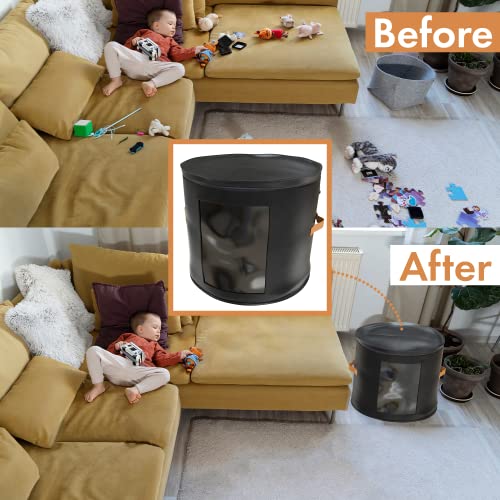 Dku Group -Hat Box- Oversized Hat Storage Box- Felt Hat Box- Large Felt Storage Box- Large Hat Storage Box For Women And Men- Round Hat Storage Box - Stuffed Animal Toy Storage - Wide Brim Hat- #TOP4