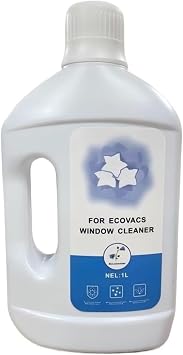 Original Window Cleaning Fluid Compatible For Ecovacs WINBOT WIPRO/W2 PRO/W960/W920/W880-1L Blue Wind Chime Scent ,Streak Free Glass Cleaner