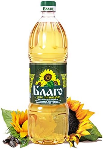 Blago Sunflower Oil Premium (Refined, Deodorized) 33.8 Fl Oz / 1 Litre. Imported from Russia