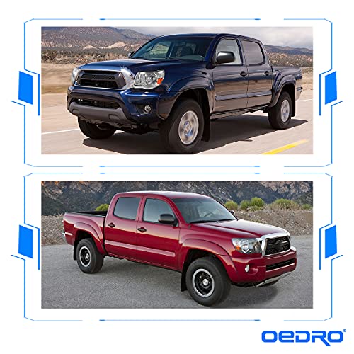Image of OEDRO Headlight Assembly Compatible with 2005 2006 2007 2008 2009 2010 2011 Tacoma Headlamp with Amber Reflector Clear Lens Chrome Housing