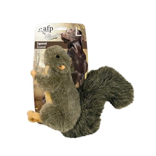 ALL-FOR-PAWS-Interactive-Dog-Squirrel-Plush-Toys-Stuffed-Animal-Squeaky-Toy-Perfect-Puppy-Plush-Toy-for-Dogs-Enrichment-Toys-Large Interactive Dog Squirrel Plush Toys