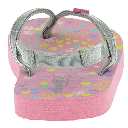 Capelli New York Toddler Girls Faux Leather Flip Flop Pink Combo3