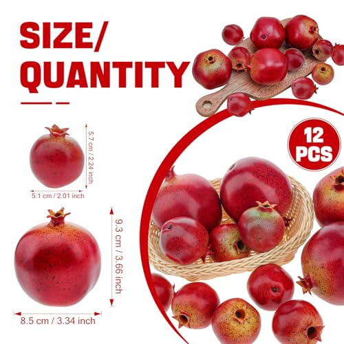 Woration Simulation Lifelike Fake Pomegranates...