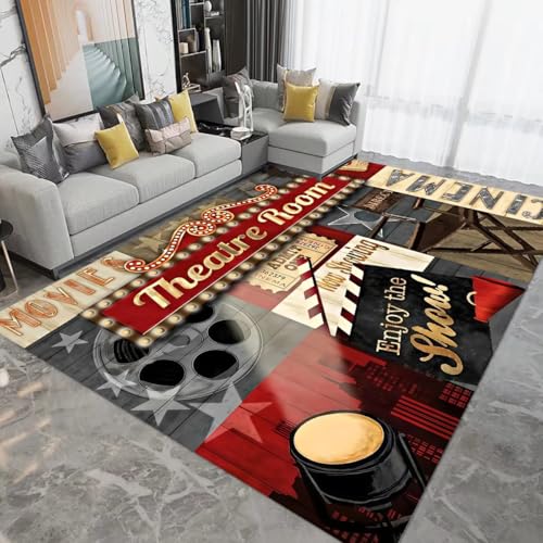 Soft Area Rugs Vintage Movie Theater Rugs...