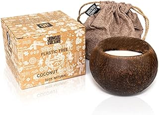 Jungle Culture® Lime & Coconut Scented Organic Soy Wax Candle  Luxurious Eco-Friendly Crackling Candles  Natural Cotton Gift Bag  Infused Relaxing Fragrance  Vegan Friendly