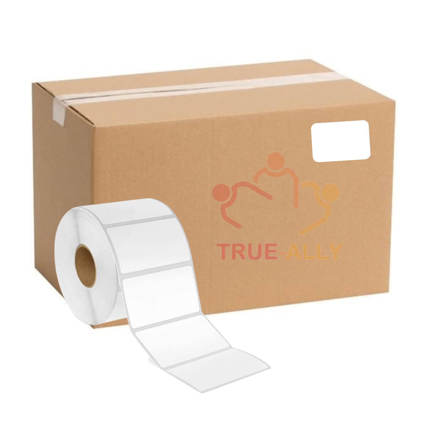 True-Ally 50x38 1UP Chromo Barcode Label Sticker - 2 x 1.5 inches - 50mm x 38mm - 1000 Labels Per Roll - Self Adhesive Sticker for Printing Barcoding(Ribbon required) (10 Roll per Pack (10000 Labels))