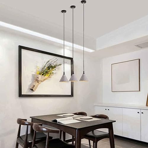 Miniatura 2 de Lámpara colgante industrial retro para colgar, estilo campestre, vintage, cemento, terraza, lámpara de montaje en techo para restaurante, bar,