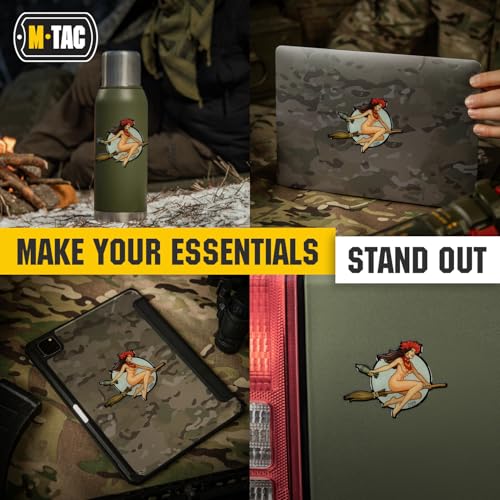 Image of M-Tac Morale Sticker Tactical Girl - 3D Tactical Military Sticker for Laptop, Tablet, Phone, Notebook, Car Bumper, Hard Hat (#11 Witch)