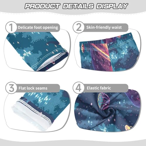 Toddler Girls Leggings Printed Yoga Pants Leggings Red Planet Starry Sky for Kids3