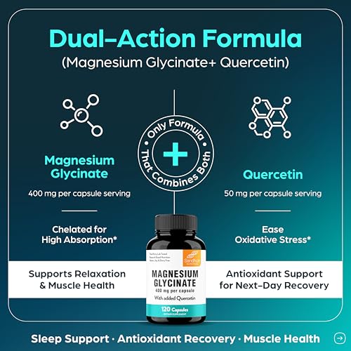 Sandhu's Magnesium Glycinate 400mg with Quercetin, 120 Capsules — view 3