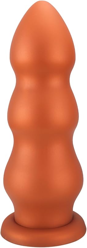 Ultra Soft Anal Butt Plug Dildo G-Spot Masturbators Adult Sex Toys with Bottom Suction Cup, Huge Silicone Anal Beads Butt Plug Anus Dilator for Beginner and Advanced Players (M)