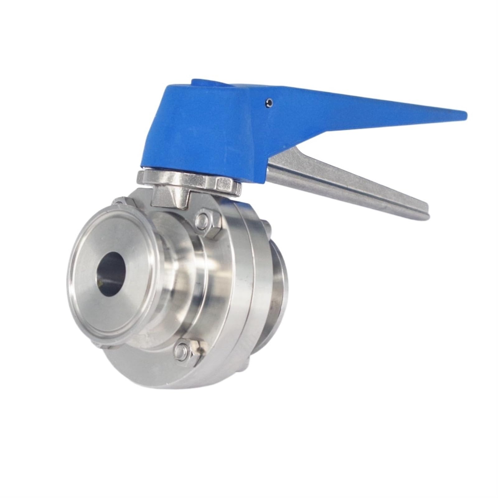 3/4 "19mm SS304 Acero Inoxidable Sanitario Tri Abrazadera de trébol válvula Mariposa Cerveza
