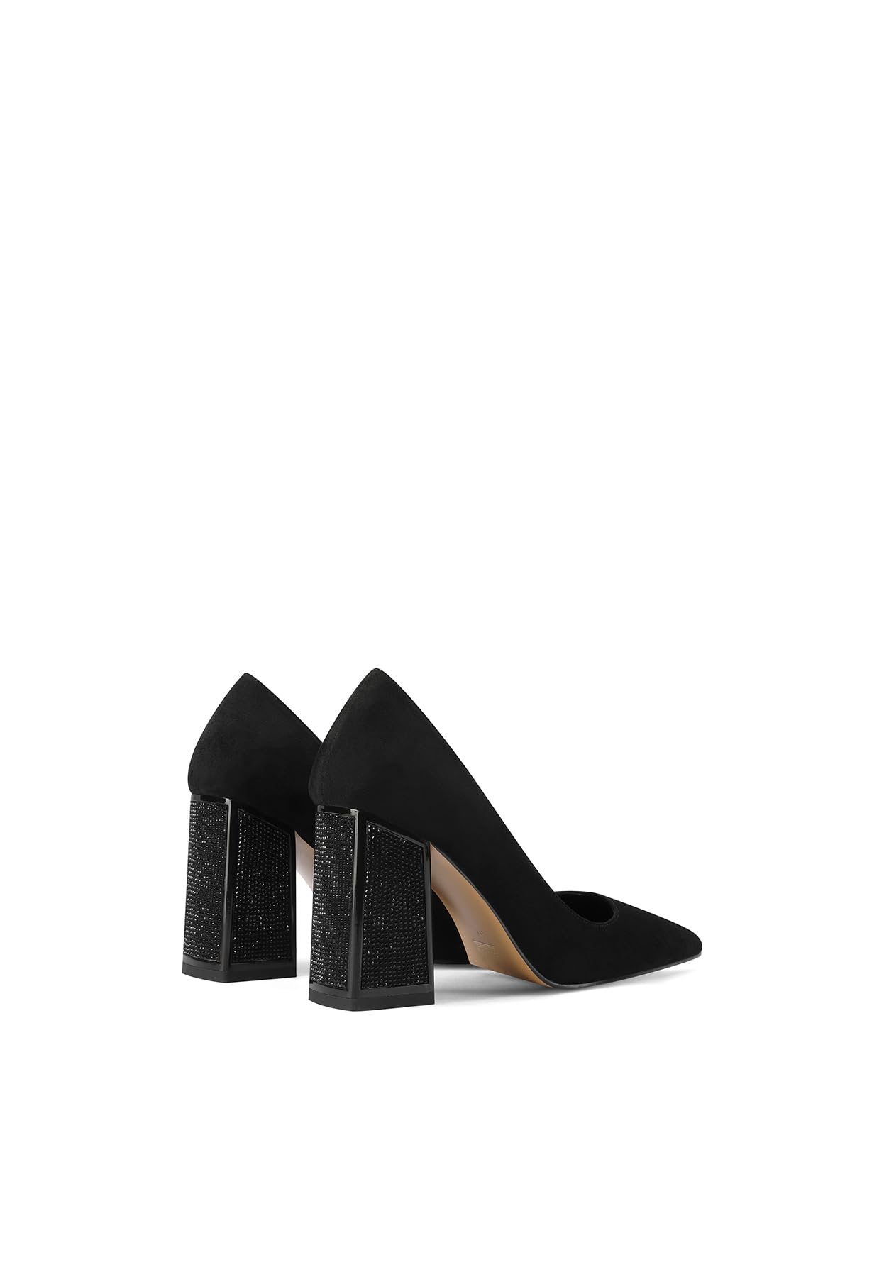 QUEEN HELENA Scarpe Eleganti con Tacco con Strass Décolleté a Punta Chiusa Donna K3476