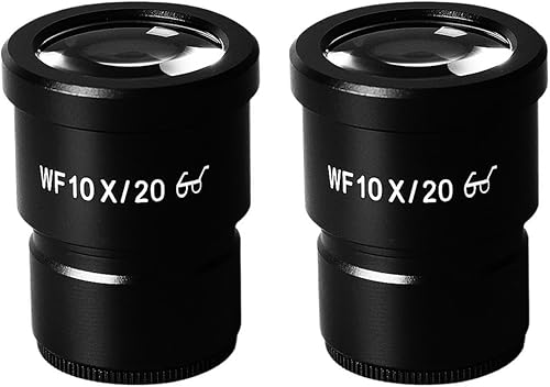 Microscope Accessories Kit 1 Pair 10X Widefield Microscope for Binocular Trinocular Microscopio Part Microscope Slides