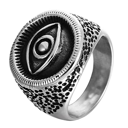 Bagues œil d'horus punk pour homme adepte de mode hip hop et rétro