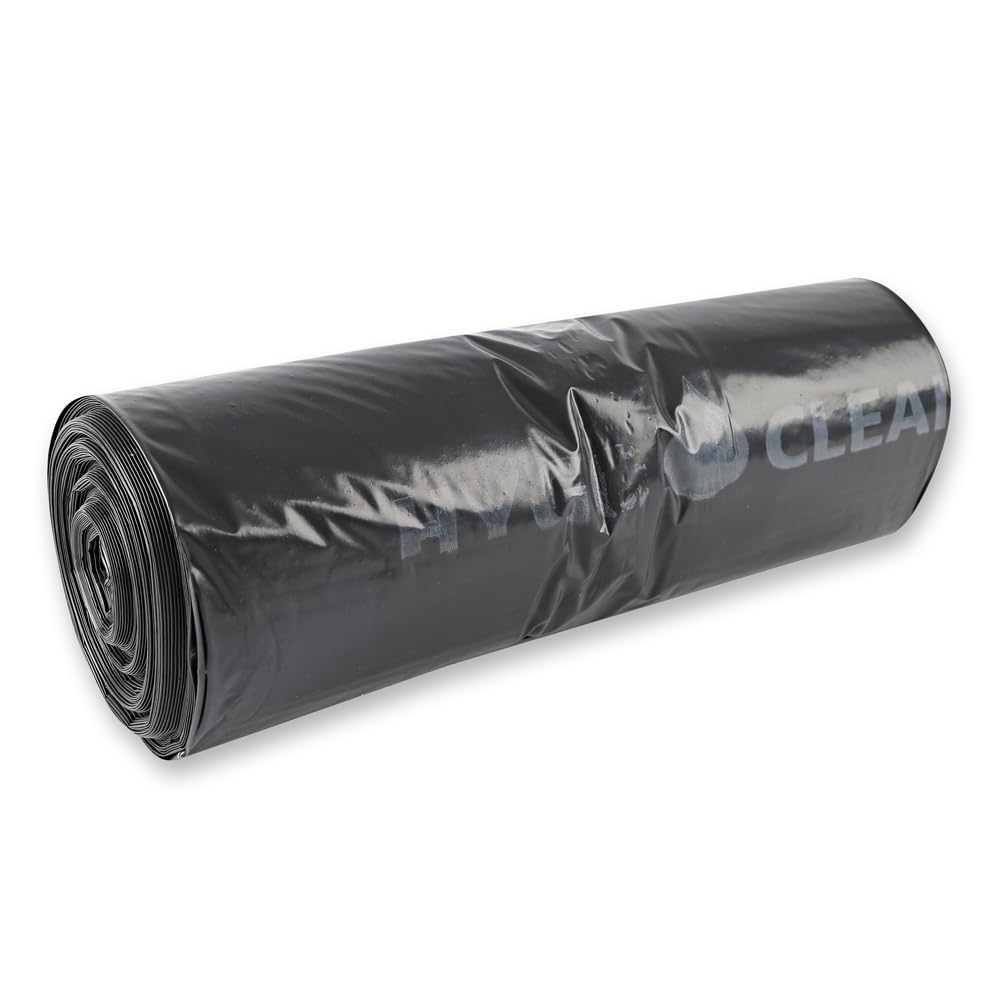 80 Stück, Müllsäcke, FRANZ MENSCH, 120 x 90cm, schwarz, LDPE, 80my, Premium | Hygoclean, 160 Liter Volumen, Abfallsack, Müllbeutel, Mülltüten, Hausmüll, Abfallbeutel, Rollenware, reißfest