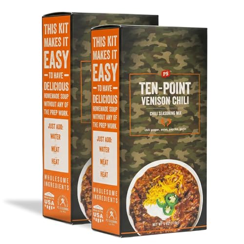 Ps Seasonings Ten-Point Venison Chili Seasoning Mix (2 Pack), 6 Ounce